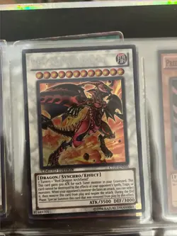 YUGIOH TCG RED NOVA DRAGON CT07-EN005 SECRET LIMITED EDITION LP - Image 1