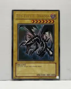 Yugioh Red-Eyes Black Dragon SDJ-001 1st Edition Ultra Rare HP - Image 1