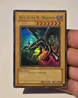 Yugioh Red-Eyes Black Dragon SDJ-001 1st Edition Ultra Rare HP - Image 3