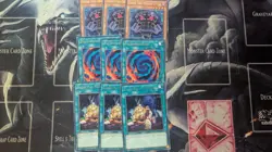 Yugioh 3X Playset Frightfur Patchwork Edge Imp Chain Polymerization Rare JUSH - Image 1