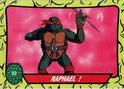 Teenage Mutant Ninja Turtles #22 Trading Card Raphael 1989 Mint - Image 1