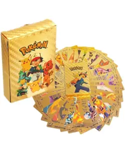 55Pcs Pokemon Card Foil GOLD PACK CARDS TCG GX Vmax GX Card - Image 2