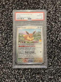 Eevee 074/131 Pokemon Day 2025 Stamped Promo Pokemon Card PSA 10 GEM MINT - Image 1