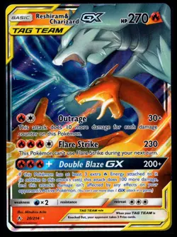 Reshiram & Charizard GX 20/214 Unbroken Bonds Ultra Rare Holo Pokemon Card NM - Image 1