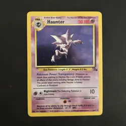 Pokemon Unlimited Fossil Haunter Holo Foil Card #6/62 NM - Image 1