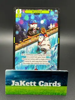 Vibes TCG 2025 National NSCC Promo Card - Be A Lil Evil - Pudgy Penguins Mantel - Image 1