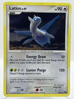Latios 4/17 Pop Series 7 Holo Rare Promo 2008 Vintage Pokemon TCG Card - Image 1