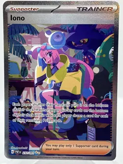 Iono 237/091 S&V Paldean Fates SIR Special Illustration Rare Pokemon TCG Card - Image 1