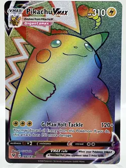 Pikachu VMAX 188/185 Vivid Voltage Rainbow Secret Rare Pokemon TCG Card NM/M - Image 1