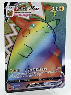 Pikachu VMAX 188/185 Vivid Voltage Rainbow Secret Rare Pokemon TCG Card NM/M - Image 2