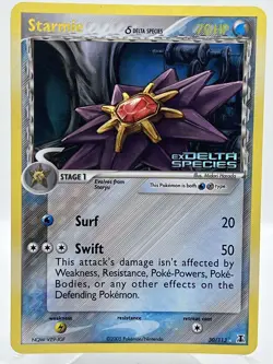 Starmie 30/113 EX Delta Species Reverse Holo Rare Stamped Pokemon TCG Card - Image 1