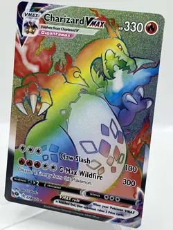 Charizard VMAX 074/073 Champion’s Path Rainbow Secret Rare Pokemon TCG Card NM/M - Image 2