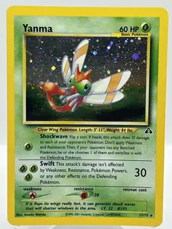 Yanma 17/75 Neo Discovery Holo Rare WotC 2001 Vintage Pokemon TCG Card - Image 1
