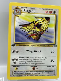 Pidgeot 24/64 Jungle 1st Ed Non Holo Rare WotC 1999 Vintage Pokemon TCG Card - Image 2