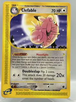 Clefable 41/165 Expedition Base Set Non Holo Rare Vintage Pokemon TCG Card - Image 1