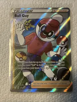 Pokemon TCG Ball Guy Shining Fates Holo Ultra Rare Card 065/072 NM Condition - Image 1