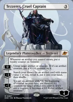 MtG Edge of Eternities Mythic Rare Tezzeret Cruel Captain #287 - Image 1