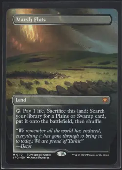 Marsh Flats Magic the Gathering MTG #0110 Borderless Special Guests Foil - Image 1