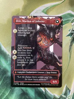 Clive Ifrit's Dominant Borderless Showcase Final Fantasy MTG FIN #385 Non-Foil - Image 2