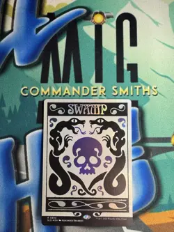 SWAMP ✨ Borderless FOIL ✨ MTG NM Alien Aurora Chaos Vault Secret Lair (0890) - Image 1