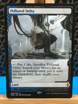 MTG - Polluted Delta. Zendikar Rising Expeditions. Mythic - Fetch Land. - Image 1