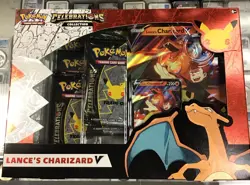 POKEMON CELEBRATIONS ~ LANCE'S CHARIZARD V COLLECTION BOX - NIP, SEALED - Image 1
