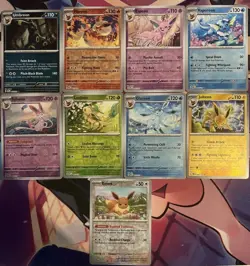 Pokemon TCG Prismatic Evolutions - 9x Eeveelutions Rev Holo Complete Bundle - NM - Image 1