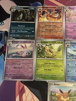 Pokemon TCG Prismatic Evolutions - 9x Eeveelutions Rev Holo Complete Bundle - NM - Image 2