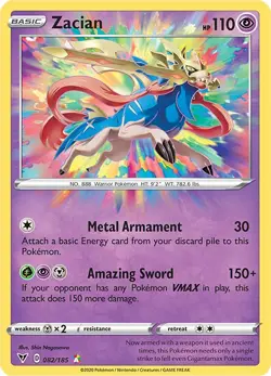 Pokemon Holofoil - Zacian - 082/185 / NM / English - Image 1