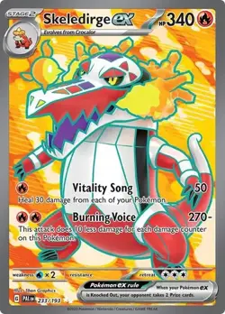 NM Pokemon TCG Skeledirge EX 233/193 Paldea Evolved - Image 1