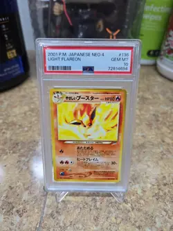 2001 POKEMON JPN NEO 4 #136 LIGHT FLAREON PSA 10 - Image 1