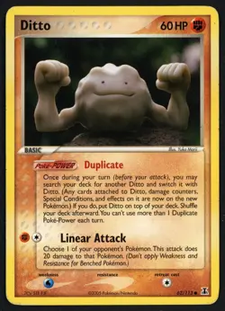 Ditto (Geodude) 62/113 EX Delta Species Rare Pokemon TCG - Image 1