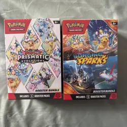 Pokemon TCG Prismatic Evolutions Booster Bundle Sealed New, Surging Sparks BB - Image 1