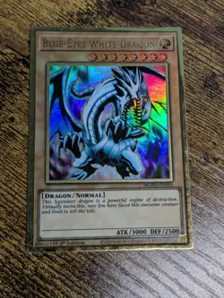 Yugioh Blue-Eyes White Dragon MGED-EN001 Gold Rare 1st Ed NM - Image 1