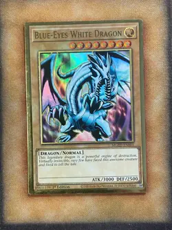 Yugioh Blue-Eyes White Dragon MGED-EN001 Gold Rare 1st Ed NM - Image 1