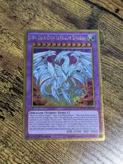 Yugioh Neo Blue-Eyes Ultimate Dragon MVP1-ENG01 Gold Rare 1st Edition NM - Image 1