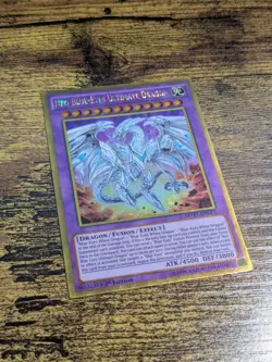 Yugioh Neo Blue-Eyes Ultimate Dragon MVP1-ENG01 Gold Rare 1st Edition NM - Image 2