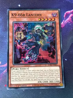 Yugioh - K9-66b Lantern (NM) - Super Rare - JUSH-EN033 - New Set - Meta - Image 1