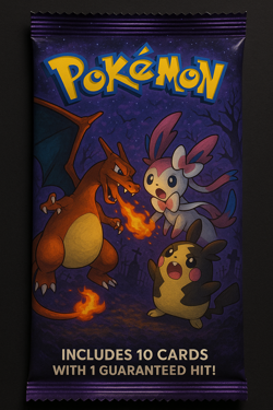 1x Pokemon Custom 10 Card Booster Pack Holo or Better GUARANTEED! - Image 1