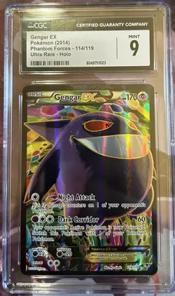Pokemon Gengar EX Full Art Holo Card 114/119 XY-Phantom Forces 2014 CGC 9 Mint - Image 1