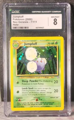CGC 8 Jumpluff 2000 Neo Genesis 7/111 Holo Pokemon Card psa - Image 1