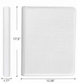 1000+ Pockets Trading Card Binder, 16 Pocket Ringless Side Loading White - Image 4