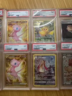 Pokemon TCG PSA Graded Card Lot of 9 Giovanni's Charisma Mew Pikachu Garchomp - Image 2