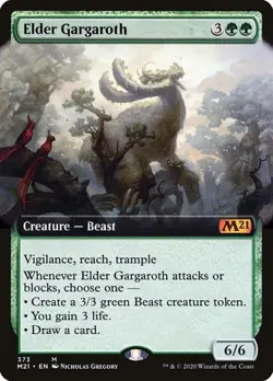 Elder Gargaroth - Foil Extended Art Core Set 2021 MP MTG - Image 1