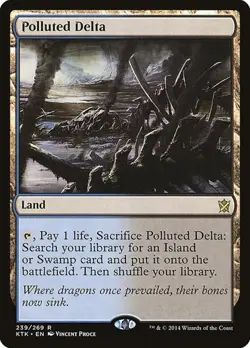 Polluted Delta - Foil Khans of Tarkir MP MTG - Image 1