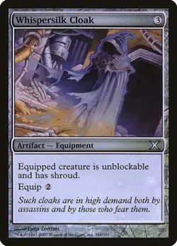 Whispersilk Cloak - Foil 10th Edition MP MTG - Image 1