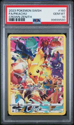 2023 Pokemon Sword And Shield Crown Zenith Pikachu Fa #160 Crown Zenith PSA 10 - Image 1