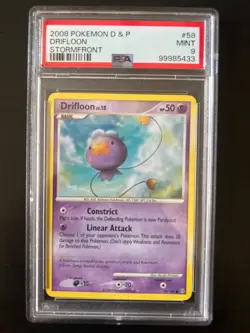 2008 POKEMON DIAMOND & PEARL STORMFRONT #58 DRIFLOON STORMFRONT PSA 9 - Image 1