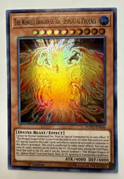 Yugioh The Winged Dragon Of Ra - Immortal Phoenix DUPO-EN046 Ultra 1st Ed LP - Image 1