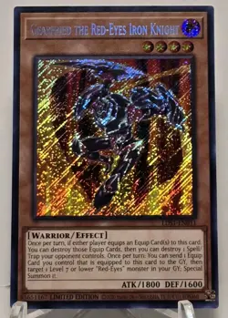 Gearfried The Red-Eyes Iron Knight LDS1-EN011 Secret Rare Limited Yugioh NM/M - Image 1